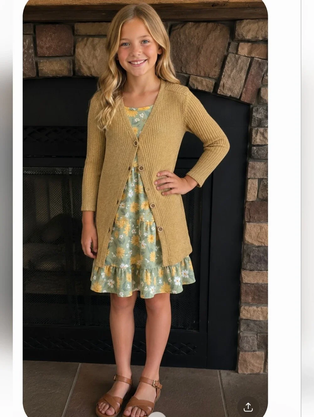 Girls Coordinating Dress And Cardigan Size 10